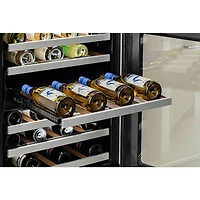 41 Bottle Masterpiece Stainless Left Hinge Dual Zone Undercounter Wine Cooler