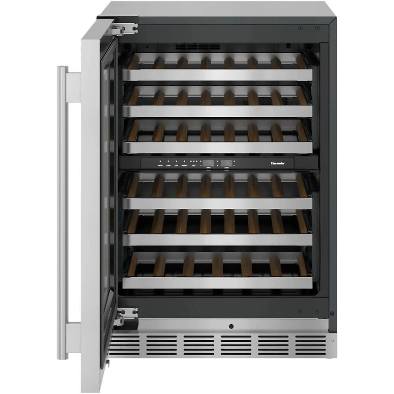 41 Bottle Masterpiece Stainless Left Hinge Dual Zone Undercounter Wine Cooler