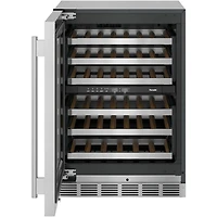 41 Bottle Masterpiece Stainless Left Hinge Dual Zone Undercounter Wine Cooler