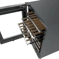 41 Bottle Professional Stainless Left Hinge Dual Zone Undercounter Wine Cooler