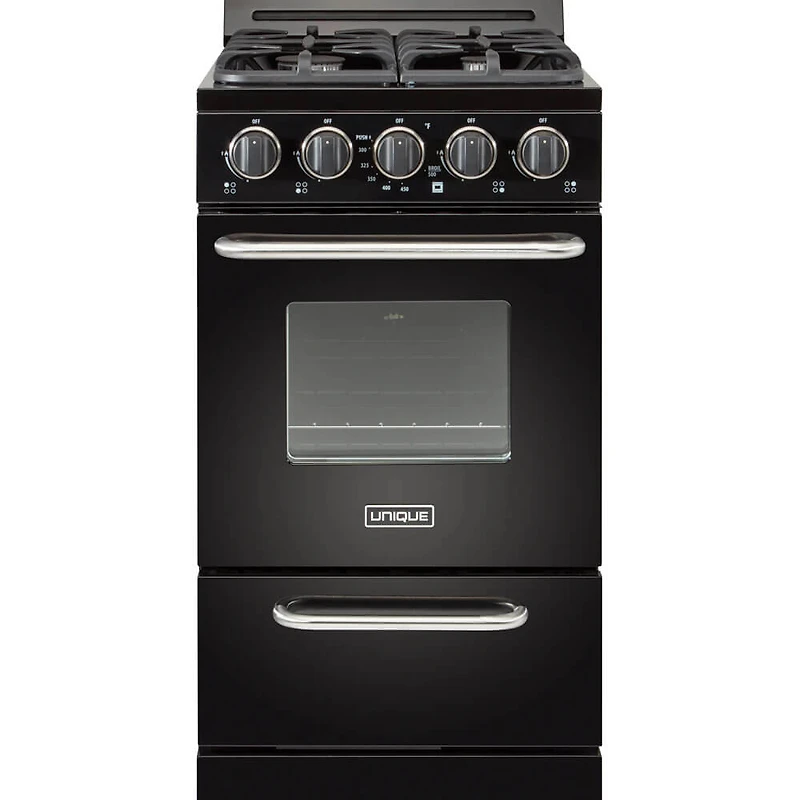 2.4 Cu. Ft. Black Freestanding Propane Off-Grid Gas Range