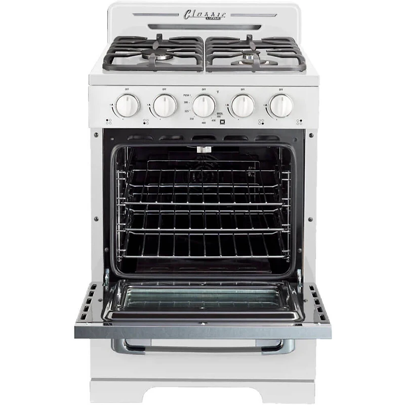 2.3 Cu. Ft. Marshmallow White Retro Freestanding Propane Range