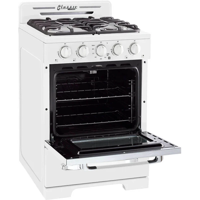 2.3 Cu. Ft. Marshmallow White Retro Freestanding Propane Range