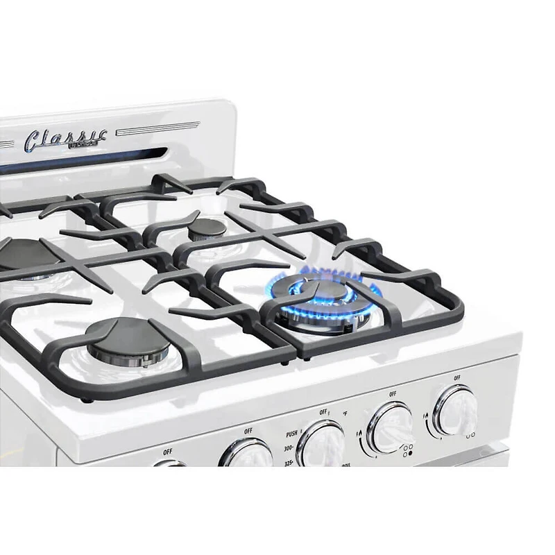 2.3 Cu. Ft. Marshmallow White Retro Freestanding Propane Range
