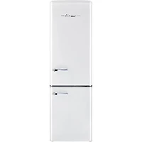 10 Cu. Ft. Marshmallow White Solar DC Off-Grid Classic Retro Counter-Depth Bottom Freezer Refrigerator