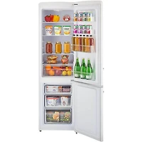10 Cu. Ft. Marshmallow White Solar DC Off-Grid Classic Retro Counter-Depth Bottom Freezer Refrigerator