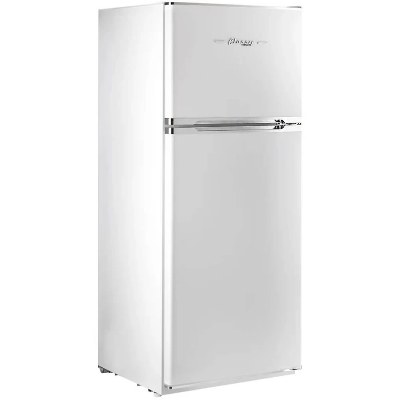 14 Cu. Ft. Marshmallow White Solar DC Off-Grid Classic Retro Top Freezer Refrigerator