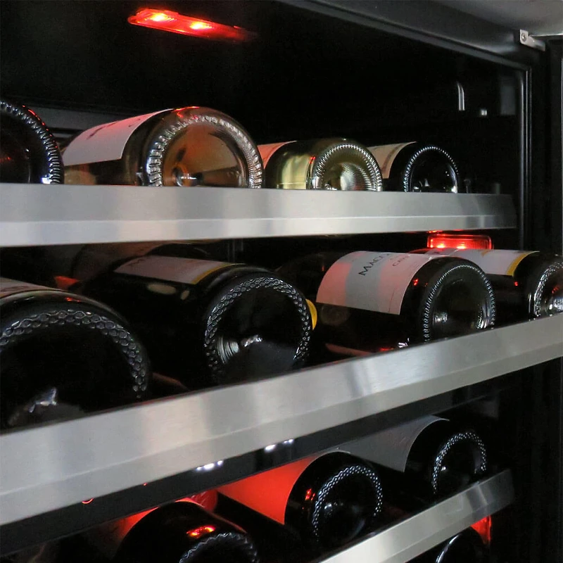 5.4 Cu. Ft. Stainless Undercounter Dual Zone Wine Cooler