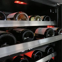 5.4 Cu. Ft. Stainless Undercounter Dual Zone Wine Cooler