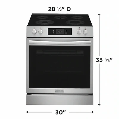 6.2 Cu. Ft. Stainless Stone Baked Pizza Freestanding Electric Convection Range