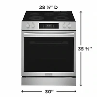 6.2 Cu. Ft. Stainless Stone Baked Pizza Freestanding Electric Convection Range