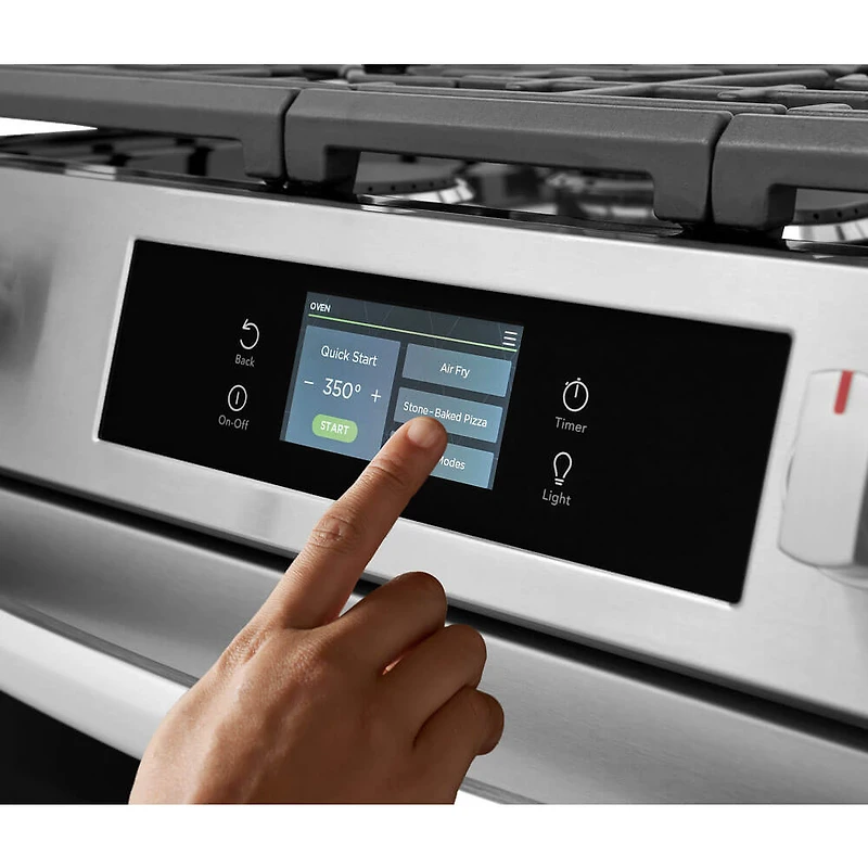 6 Cu. Ft. Stainless Stone Baked Pizza Freestanding Gas Convection Range