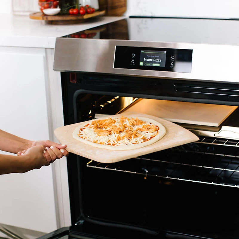 6.2 Cu. Ft. Stainless Stone Baked Pizza Freestanding Induction Electric Convection Range