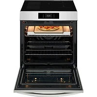 6.2 Cu. Ft. Stainless Stone Baked Pizza Freestanding Induction Electric Convection Range