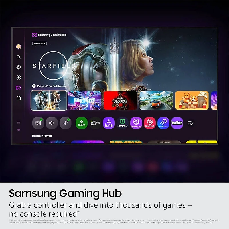 inch Q8F QLED 4K Smart TV, Quantum Dot, HDR+, 144Hz VRR, Slim Metal Design, Voice Remote, Includes 2-Year Warranty