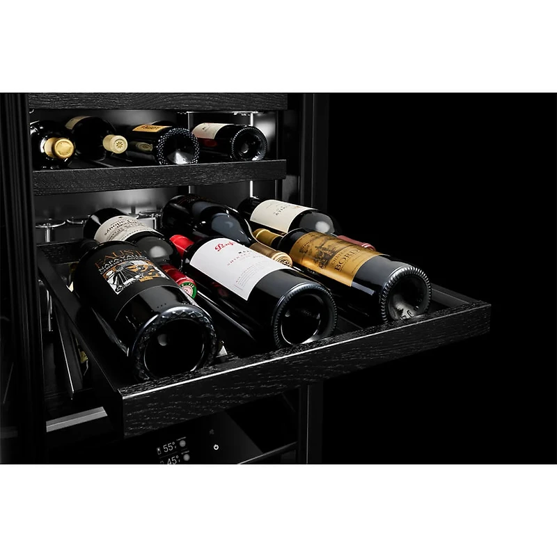 72 Bottle Panel Ready Dual Zone Column Wine Cooler