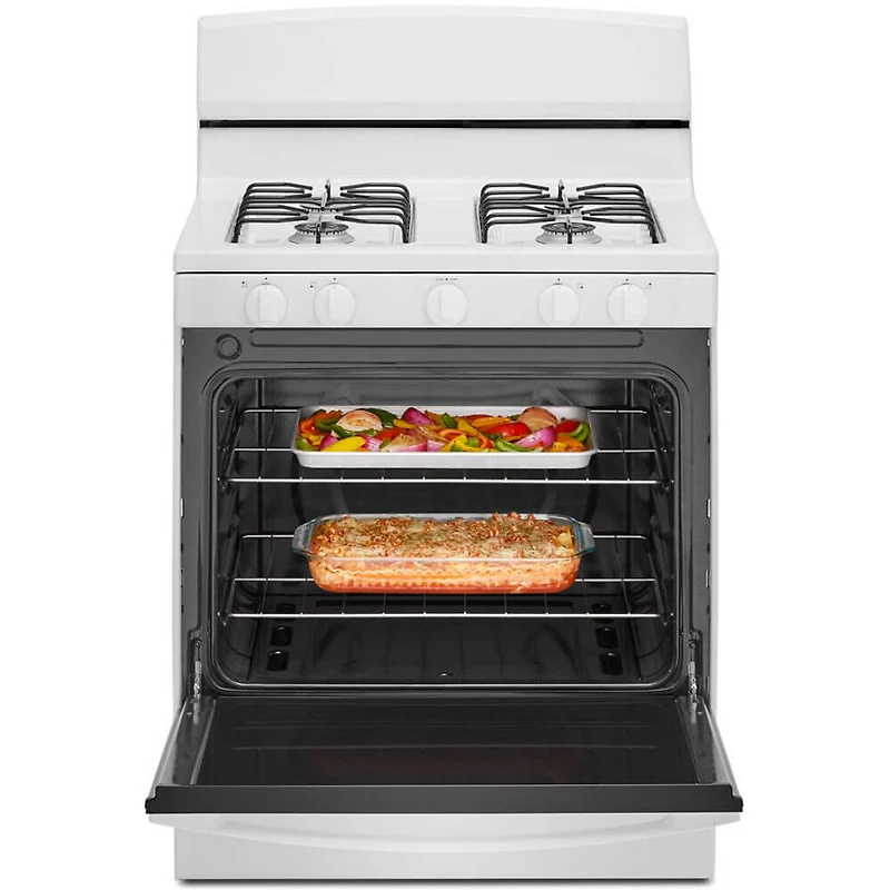 5.0 Cu. Ft. White Freestanding Gas Range