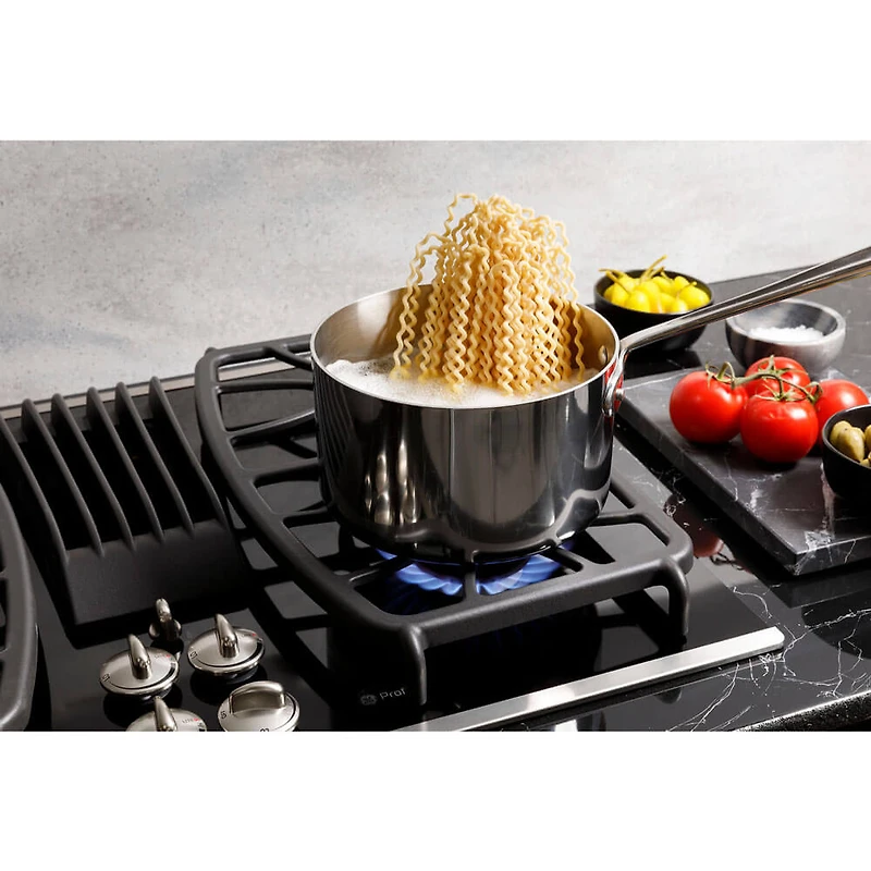 30 inch Black/Stainless 4 Burner Built-In Gas Downdraft Cooktop