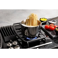 30 inch Black/Stainless 4 Burner Built-In Gas Downdraft Cooktop