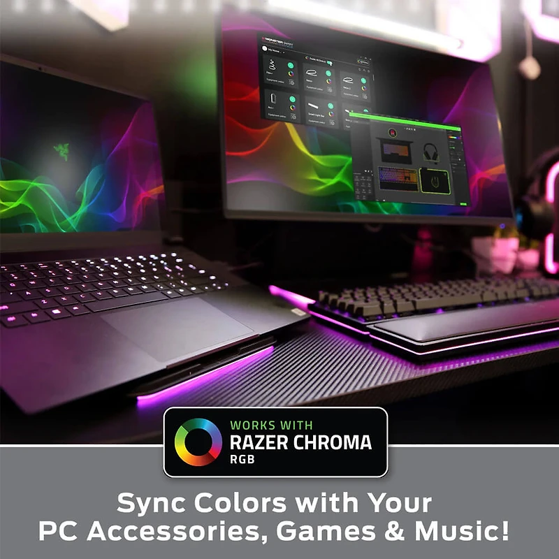 Ft. Sound Reactive Color Flow Indoor LED Razer Chroma Smart Light Strip