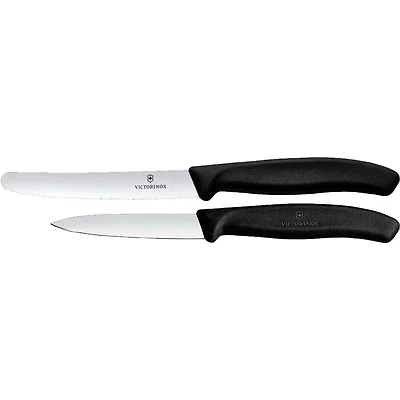 Swiss Classic 2-Piece Paring Knife Set - Black