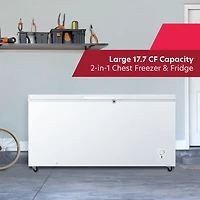 17.7 Cu. Ft. White Convertible Garage Ready Chest Freezer