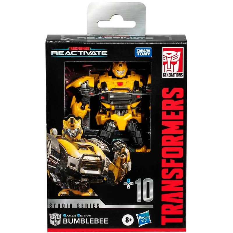 Transformers 4.5 inch Transformers Studio Series Deluxe Class Transformers: Reactivate 10 Gamer Edition Bumblebee Action Figure