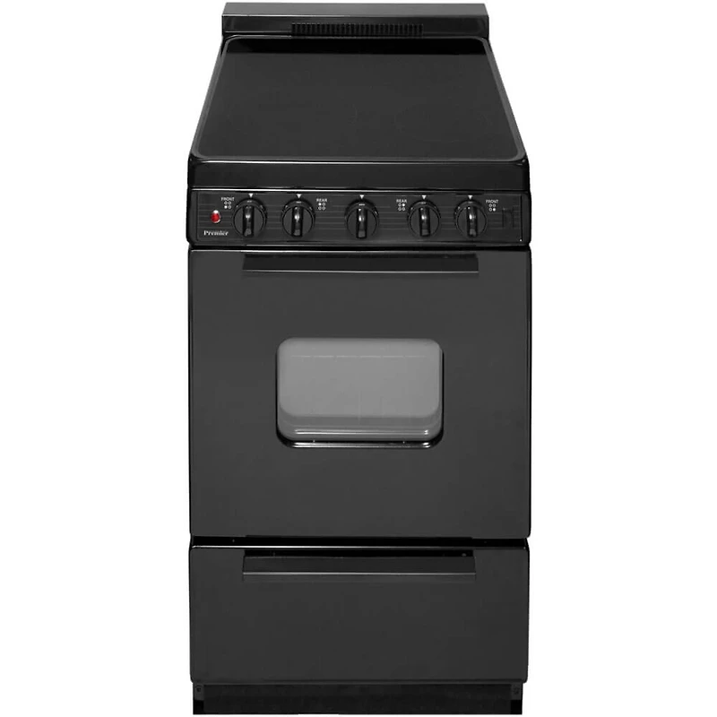 2.4 Cu. Ft. Black Freestanding Electric Range