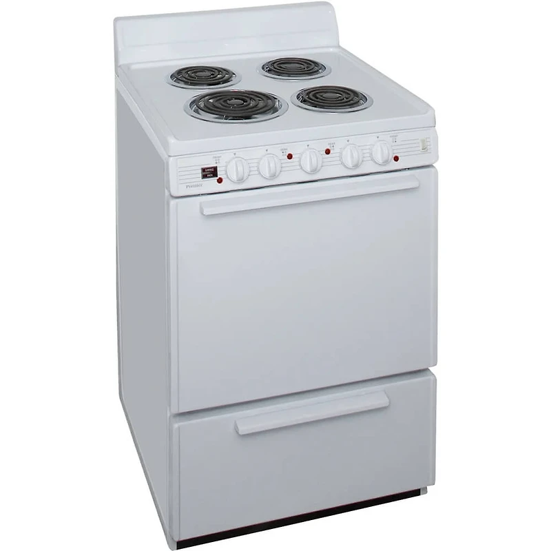 24 inch White Freestanding Electric Range 
