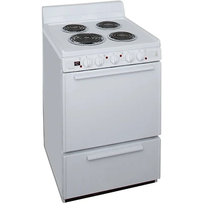 24 inch White Freestanding Electric Range 
