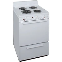 24 inch White Freestanding Electric Range 