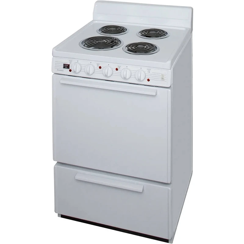 24 inch White Freestanding Electric Range 