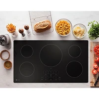 36 inch 5 Burner Black Built-In Touch Control Induction Smart Cooktop