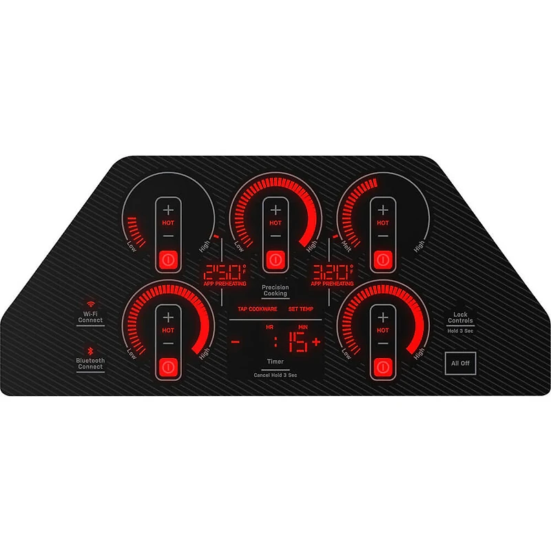 36 inch 5 Burner Black Built-In Touch Control Induction Smart Cooktop