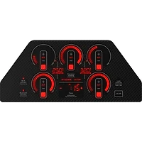 36 inch 5 Burner Black Built-In Touch Control Induction Smart Cooktop