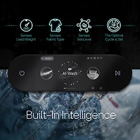 5.8 Cu. Ft. Brushed Black Steel Front Load Electric Washer