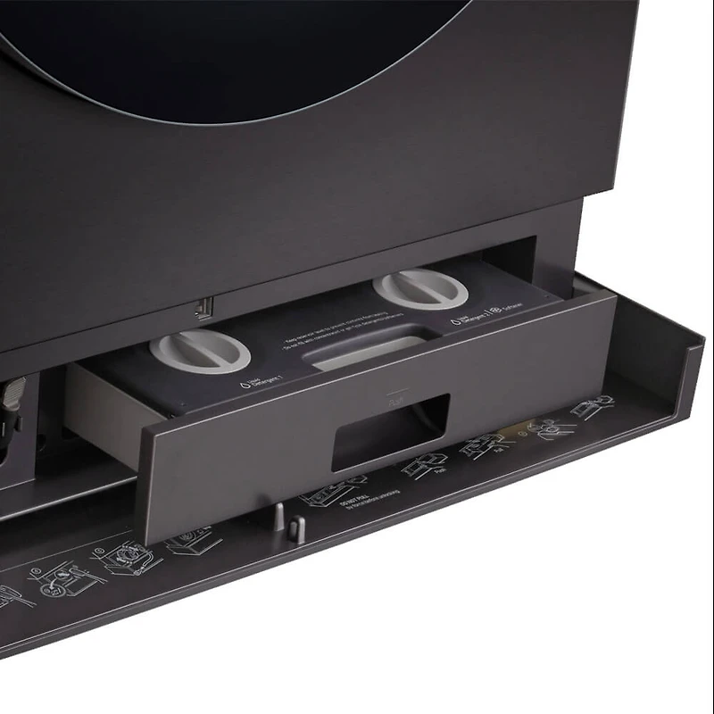 5.8 Cu. Ft. Brushed Black Steel Front Load Electric Washer