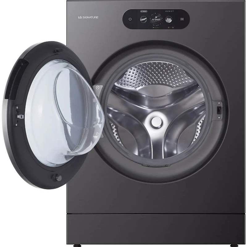 5.8 Cu. Ft. Brushed Black Steel Front Load Electric Washer