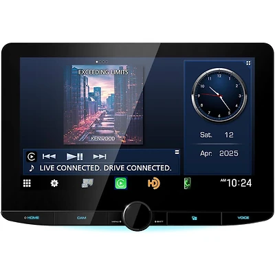 10.1 inch HD Digital Multimedia Bluetooth Receiver with Apple CarPlay and Android Auto