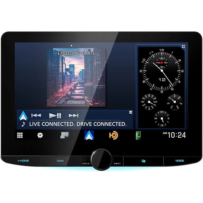 10.1 inch HD Digital Multimedia Bluetooth Receiver with Apple CarPlay and Android Auto