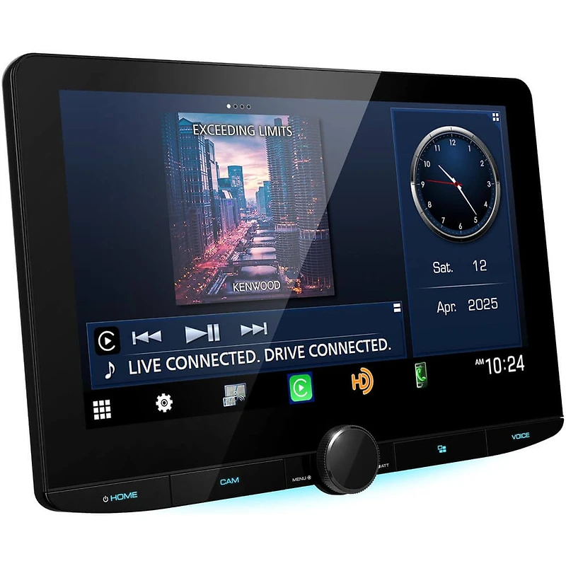 10.1 inch HD Digital Multimedia Bluetooth Receiver with Apple CarPlay and Android Auto