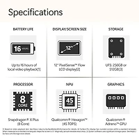 Surface Pro Copilot+ PC 12 inch, Snapdragon X Plus, 16GB RAM, 256GB UFS, Keyboard, Pen, and 365 Personal Surface Pro Bundle
