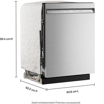 47 dBA Stainless Front Control Built-In Dishwasher