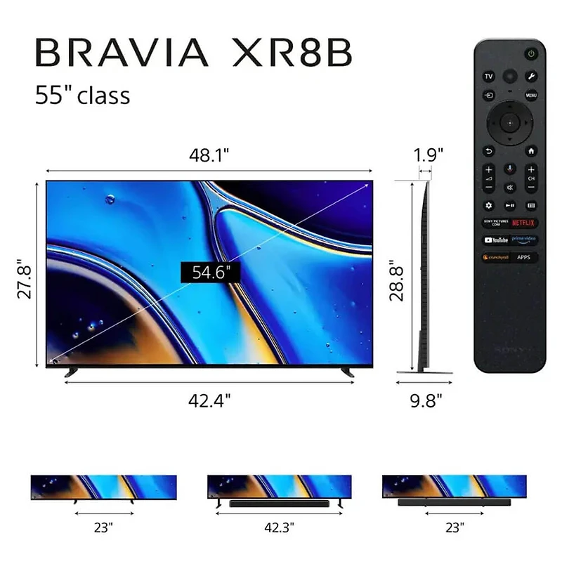 inch Class BRAVIA XR8B OLED 4K HDR Smart Google TV