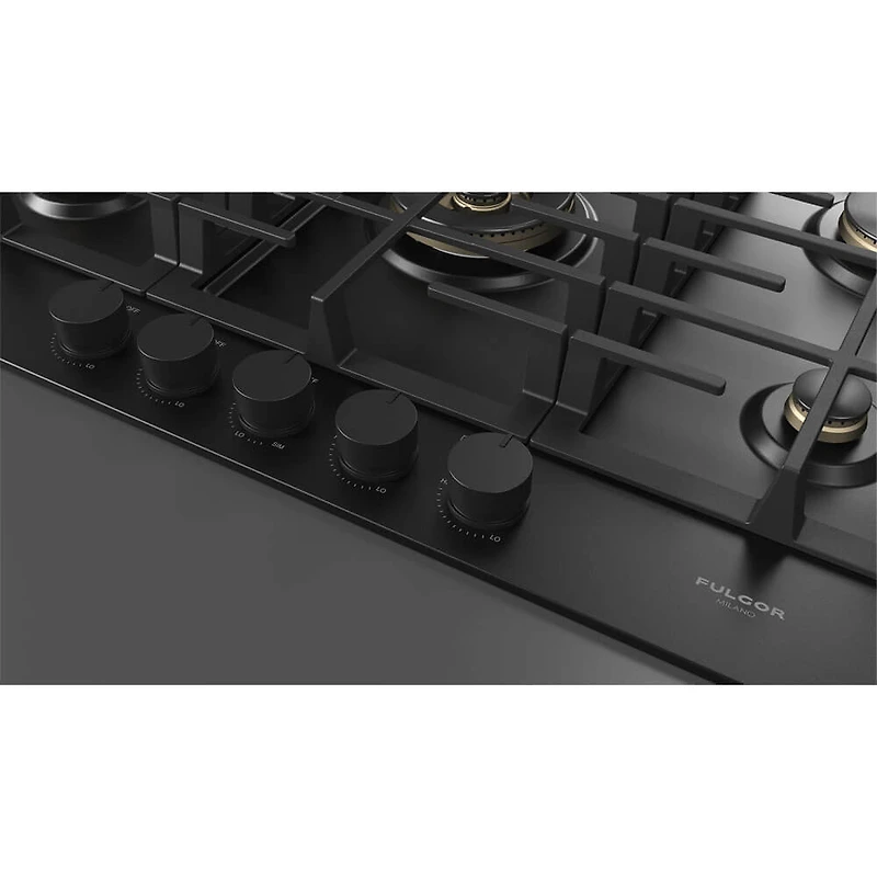 36 inch 5 Burner 400 Series Matte Black Gas Cooktop