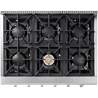 36 inch Stainless 6 Burner Gas Cooktop