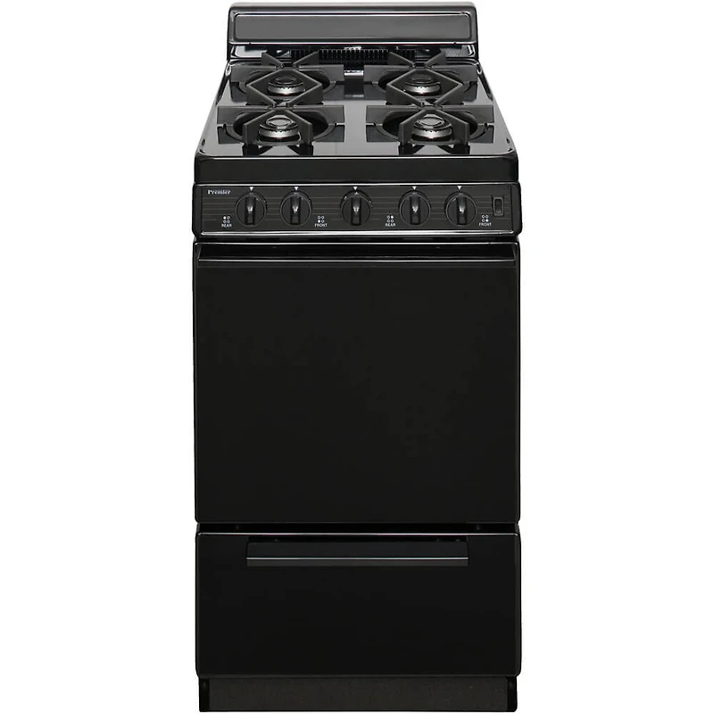 2.4 Cu. Ft. Black Freestanding Gas Range