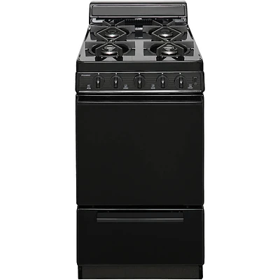 2.4 Cu. Ft. Black Freestanding Gas Range