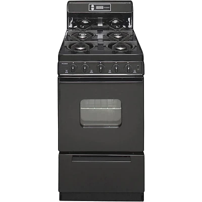 2.4 Cu. Ft. Black Freestanding Gas Range