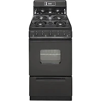 2.4 Cu. Ft. Black Freestanding Gas Range